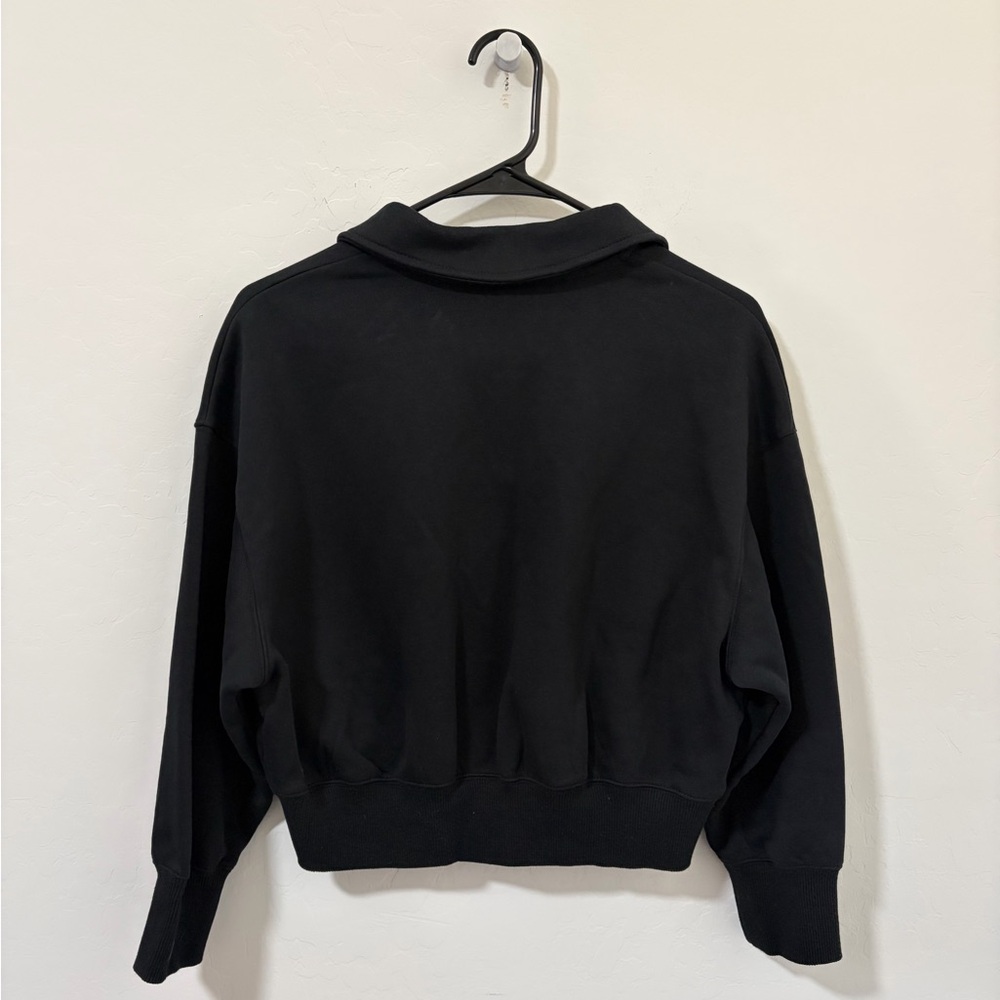 New Nike Phoenix Fleece three quarter Sleeve Crop Polo Sweatshirt - Womens XS - Picture 9 of 10